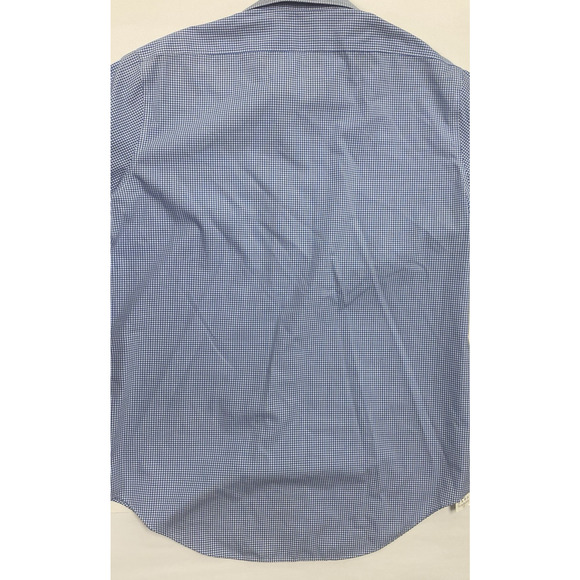 Calvin Klein Mens Slim Fit Performance Dress Shirt 16.5 in 34-35 Blue White - Picture 3 of 6